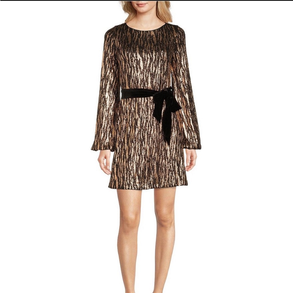 Betsy Adam Sequin Dress